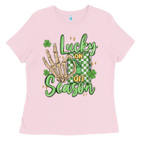 Bubblegum Pink lucky season Ladies Tee - MaliasSmallBusiness