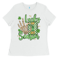 White lucky season Ladies Tee - MaliasSmallBusiness