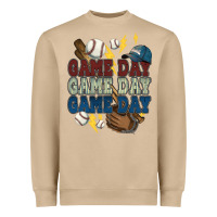 Mushroom Game Day lightning bolt Baseball Heavyweight Sweatshirt - HowdyJamesFarm