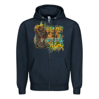 Navy Blame It All On My Boots Zipper Hoodie - FaDigitalArtStudio