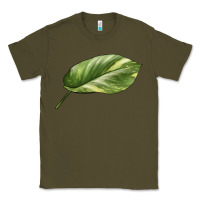 Army Green Golden Pothos Leaf Classic Tee - LillyAllenDesigns