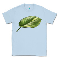 Dusty Blue Golden Pothos Leaf Classic Tee - LillyAllenDesigns