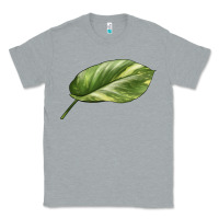 Heather Grey Golden Pothos Leaf Classic Tee - LillyAllenDesigns