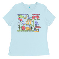Baby Blue biliteral coordintiom Ladies Tee - MaliasSmallBusiness