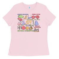 Bubblegum Pink biliteral coordintiom Ladies Tee - MaliasSmallBusiness