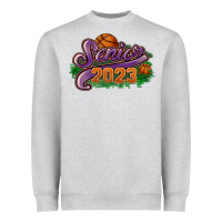 Heather Grey Senior 2023 basketball Heavyweight Sweatshirt - HowdyJamesFarm