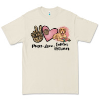Peace Love Golden Retriever Premium Tee | Teevron