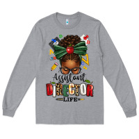 Heather Grey assistant director life afro messy bun Long Sleeve Tee - texasbilliewilder