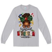 Moon Dust assistant director life afro messy bun Long Sleeve Tee - texasbilliewilder