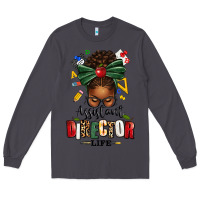 Smoke assistant director life afro messy bun Long Sleeve Tee - texasbilliewilder