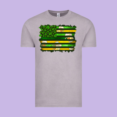 St Patrick's Day American Flag Vintage Tee Designed By Artiststas