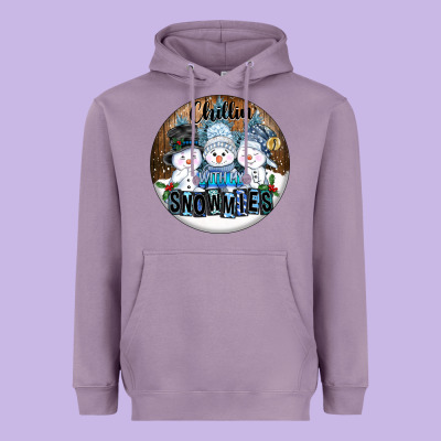 Chillin With My Snowmies Heavyweight Hoodie Designed By Fadigitalartstudio