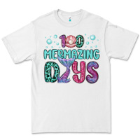 White 100 mermazing days Premium Tee - MaliasSmallBusiness