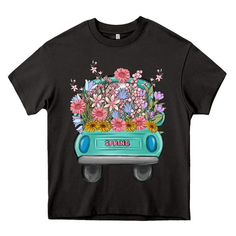 Truck With Flowers Heavy Core Tee by MaliasSmallBusiness | Teevron