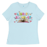 Baby Blue library grown up Ladies Tee - MaliasSmallBusiness