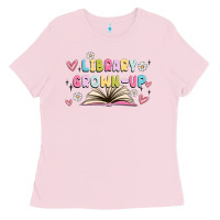 Bubblegum Pink library grown up Ladies Tee - MaliasSmallBusiness