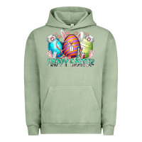 Pigment Oil Green happy easter day eggs nurse Urban Hoodie - RacoonDesign