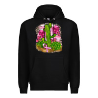 Black breast cancer cactus Premium Hoodie - FaDigitalArtStudio