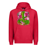 Cardinal breast cancer cactus Premium Hoodie - FaDigitalArtStudio