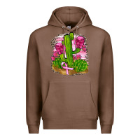 Chestnut breast cancer cactus Premium Hoodie - FaDigitalArtStudio