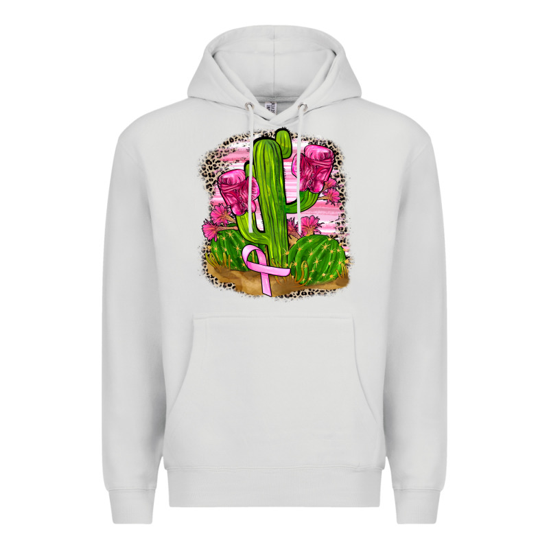 Breast Cancer Cactus Premium Hoodie by FaDigitalArtStudio | Teevron