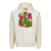 Oatmeal Heather breast cancer cactus Premium Hoodie - FaDigitalArtStudio