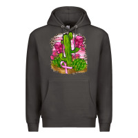 Smoke breast cancer cactus Premium Hoodie - FaDigitalArtStudio