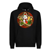Black Snowman Christmas Premium Hoodie - RanaPortraitStore