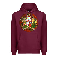 Burgundy Snowman Christmas Premium Hoodie - RanaPortraitStore