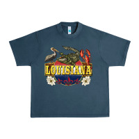 Midnight Navy louisiana state Urban Heavy Tee - BarkalooDesign