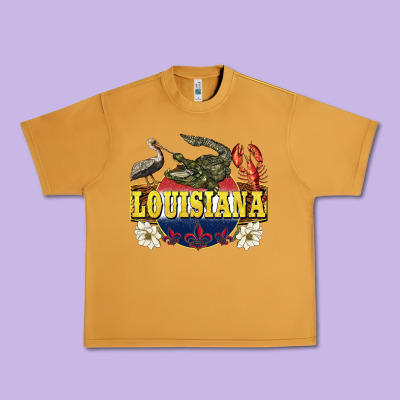 Louisiana State Urban Heavy Tee Designed By Barkaloodesign