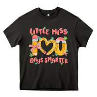 Asphalt little miss 100 days smarter Heavy Core Tee - MaliasSmallBusiness