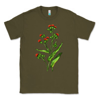 Army Green Tassel Flower Illustrations Classic Tee - LillyAllenDesigns