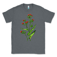 Charcoal Heather Tassel Flower Illustrations Classic Tee - LillyAllenDesigns