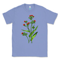 Colony Blue Tassel Flower Illustrations Classic Tee - LillyAllenDesigns
