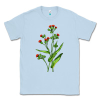 Dusty Blue Tassel Flower Illustrations Classic Tee - LillyAllenDesigns