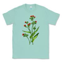 Seafoam Tassel Flower Illustrations Classic Tee - LillyAllenDesigns