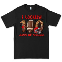 Black i tackled 100 days of school Premium Tee - MaliasSmallBusiness