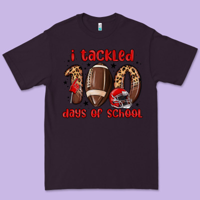 I Tackled 100 Days Of School Premium Tee Designed By Maliassmallbusiness