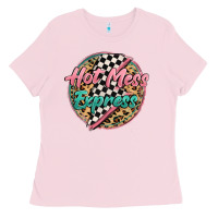 Bubblegum Pink hot mess express Ladies Tee - MaliasSmallBusiness