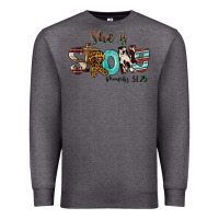 Charcoal Heather She Is Strong Proverbs 31 25 Premium Sweatshirt - FaDigitalArtStudio