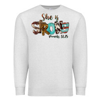Oatmeal Heather She Is Strong Proverbs 31 25 Premium Sweatshirt - FaDigitalArtStudio