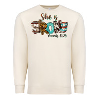 Sandshell She Is Strong Proverbs 31 25 Premium Sweatshirt - FaDigitalArtStudio
