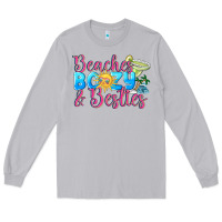 Moon Dust Beaches boozy besties Summer Long Sleeve Tee - NancyCooperArtShop