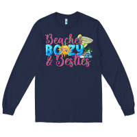 Navy Beaches boozy besties Summer Long Sleeve Tee - NancyCooperArtShop