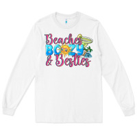 White Beaches boozy besties Summer Long Sleeve Tee - NancyCooperArtShop