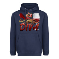 Navy birthday diva Heavyweight Hoodie - BundleAndBundleShop