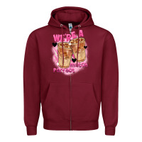 Burgundy We're a perfect match Valentine's Day Zipper Hoodie - FaDigitalArtStudio
