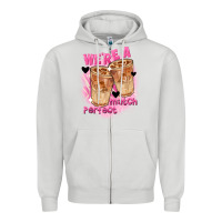 Dove Grey We're a perfect match Valentine's Day Zipper Hoodie - FaDigitalArtStudio
