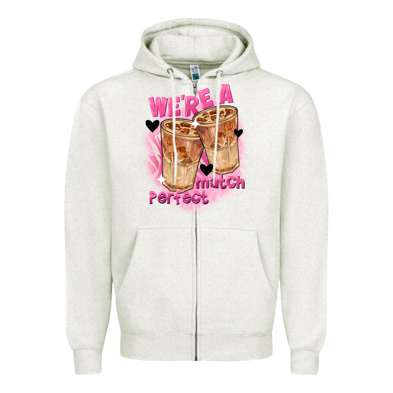 We're A Perfect Match Valentine's Day Zipper Hoodie by FaDigitalArtStudio | Teevron